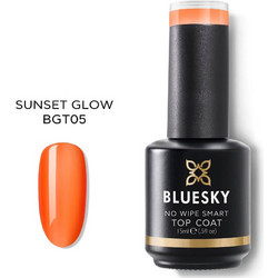 Bluesky No Wipe BGT05P Sunset Glow Top Coat Ημιμόνιμο Βερνίκι Νυχιών 15ml