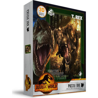 Παιδικό Puzzle Jurassic World T-Rex &Poster 3D 100 Κομμάτια