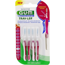 Gum 1612 Trav-ler Μεσοδόντια Βουρτσάκια 1.4mm Φούξια 4τμχ