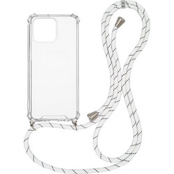 Sonique Strap Back Cover Transparent / Rainbow White (iPhone 13 Pro)