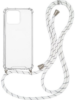 Sonique Strap Back Cover Transparent / Rainbow White (iPhone 13 Pro)