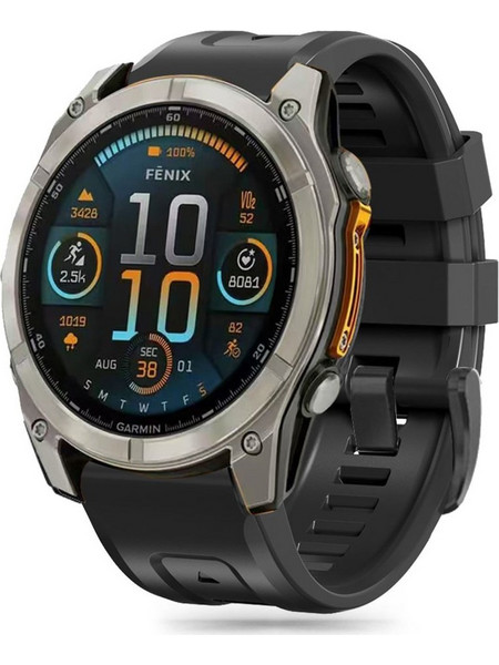 Tech-Protect Silicone Λουράκι Σιλικόνης Black (Garmin Fenix 5S / 5S Plus / 6S / 6S Pro / 7S / 7S Pro / 8 43mm)