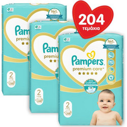 Pampers Premium Care Πάνες No2 4-8kg 204τμχ
