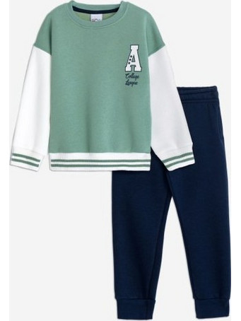 Funky Α College Παιδικό Σετ Φόρμας Πράσινο Mint Λευκό Navy Μπλε 225-317111-1