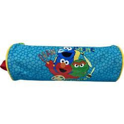 SunCe Sesame Street Κασετίνα Βαρελάκι Πετρόλ SEC-301