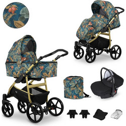 Kunert Mata Καρότσι Μωρού 3 σε 1 Jungle Gold Frame