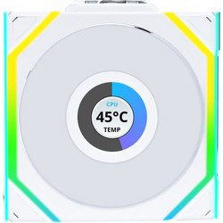 Lian Li Unifan SL Wireless LCD Reverse Case Fan 120mm ARGB με Σύνδεση 4-Pin PWM 9-Pin (USB 2.0) White