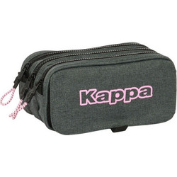Kappa Κασετίνα Βαρελάκι με 3 Θήκες Ανθρακί 8412688550654