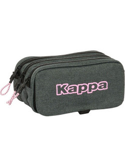 Kappa Κασετίνα Βαρελάκι με 3 Θήκες Ανθρακί 8412688550654