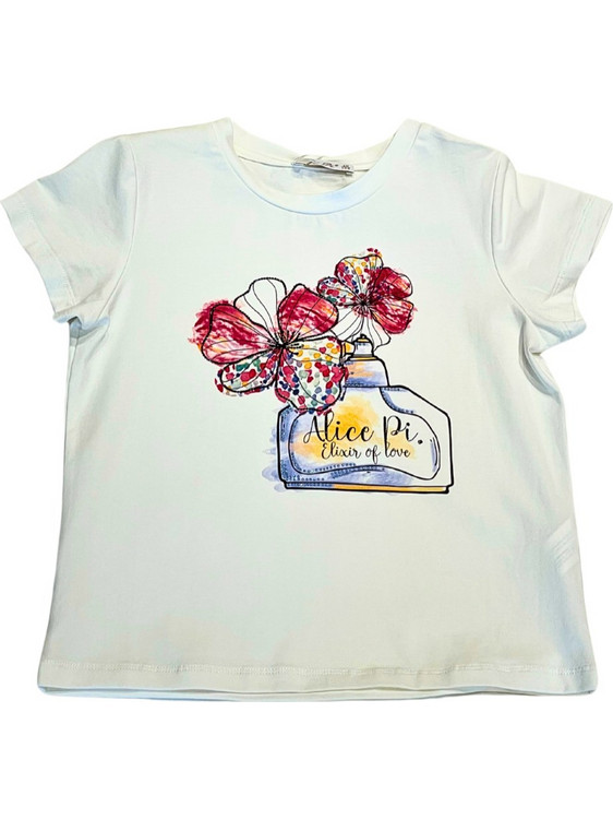 Alice Pi Παιδικό T-Shirt Κοντομάνικο Λευκό S24-2606-102F