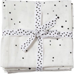 Done by Deer Dreamy Dots Πάνες Αγκαλιάς από Μουσελίνα Λευκές 120x120cm 2τμχ BR74365