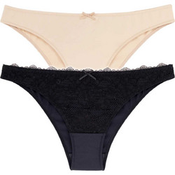 Dorina Enact Γυναικεία Slip με Δαντέλα 2Pack D000344LA025-2X0055