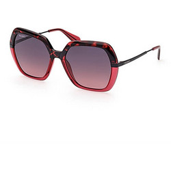 Max & Co MO0063 56T Γυναικεία Γυαλιά Ηλίου Τετράγωνα Μαύρα με Μαύρο Φακό