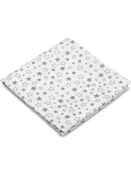 Sensillo Little Stars 094 Πάνα Αγκαλιάς από Μουσελίνα Λευκή 70x80cm
