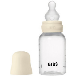 BIBS Πλαστικό Μπιμπερό με Θηλή Σιλικόνης 0+ Μηνών Ivory 150ml