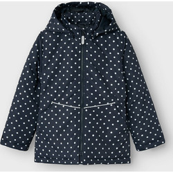 Name It Παιδικό Μπουφάν Χειμωνιάτικο Softshell Αδιάβροχο Λευκό Navy Μπλε 13229829