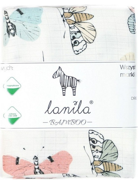 Lanila Wings Πάνα Αγκαλιάς από Μουσελίνα Λευκή 75x75cm