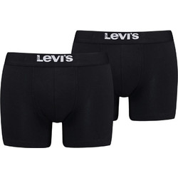 Levi's Solid Ανδρικά Μποξεράκια Σετ 2Pack Μαύρα 701222842-005