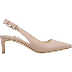 Nine West Yurri Γόβες Slingback Δερμάτινες με Τακούνι Στιλέτο Εκρού