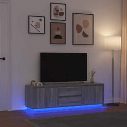 vidaXL Έπιπλο Τηλεόρασης Ξύλινο Γκρι με Φωτισμό Led Μ160.5xΠ41xΥ50cm 3328431