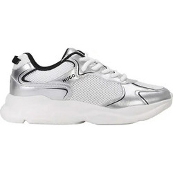 Hugo Γυναικεία Sneakers Λευκά Ασημί 50536308-111