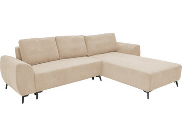 Pakoworld Settee Γωνιακός Καναπές Κρεβάτι Αναστρέψιμη Γωνία με Αποθηκευτικό Χώρο Μπεζ 286x204x93cm 074-000042