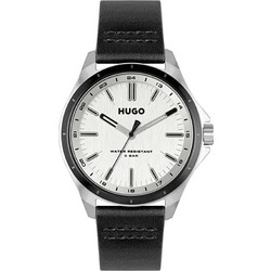 Hugo Boss Ανδρικό Ρολόι με Μαύρο Δερμάτινο Λουράκι 1530325