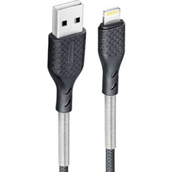 Forcell CB-01Α Braided USB-A to Lightning Cable 12W 1m Black 5903396152320