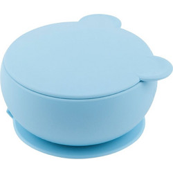 Minikoioi Μπολ Σιλικόνης με Βεντούζα Blue