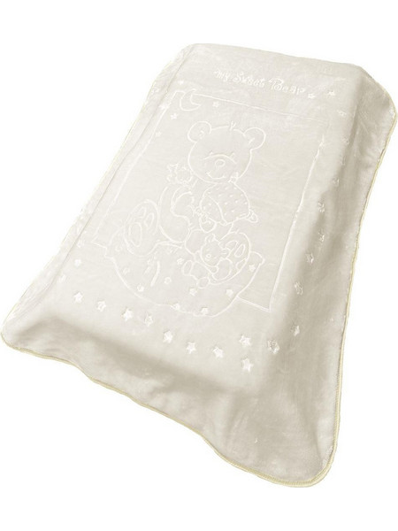 Dimcol Sweet Bear 21 Κουβέρτα Κούνιας Βελουτέ 110x140 Μπεζ