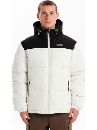 Basehit Ανδρικό Μπουφάν Χειμωνιάτικο Puffer Λευκό 242.BM101.15