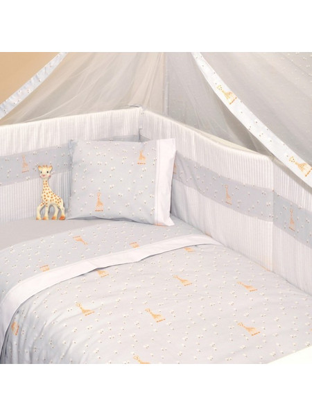 Sophie La Girafe Des 505 Πάντα Κούνιας Λευκό Γκρι 35x210cm