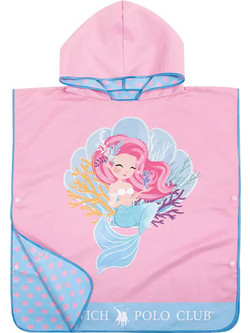 Greenwich Polo Club Mermaid Love 4041 Παιδικό Πόντσο Θαλάσσης Microfiber Ροζ 50x115cm