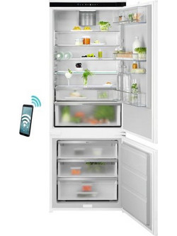 Electrolux ENP7TD75S Εντοιχιζόμενος Ψυγειοκαταψύκτης 376lt No Frost Υ189.4xΠ69.6xΒ54.9cm Λευκός