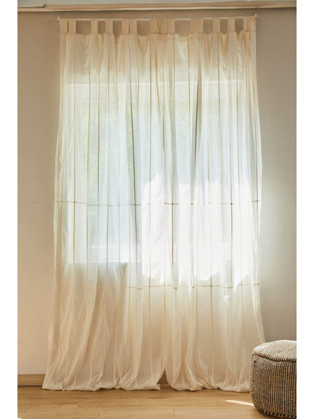 Calma House Κουρτίνα Παραθύρου με Θηλιές 140x280 Roma Εκρού