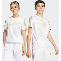 Adidas Hot Cof Παιδικό T-Shirt Κοντομάνικο Λευκό Χρυσό JD0498
