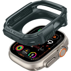 Spigen Rugged Armor Θήκη Σιλικόνης για Apple Watch Ultra 49mm Πράσινη