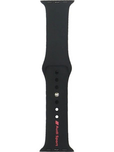Audi Sport Red Logo Λουράκι Σιλικόνης Black (Apple Watch 40 / 41 / 42mm)