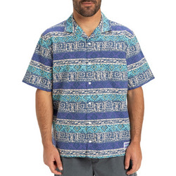 Quiksilver Ανδρικό Πουκάμισο Βαμβακερό Κοντομάνικο Κανονική Γραμμή Μπλε EQYWT04611-BGH6