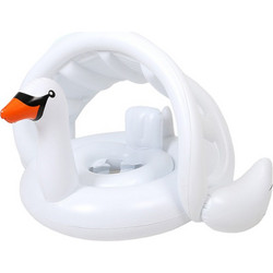 Tradesor Βρεφικό Σωσίβιο Swimtrainer 95cm με Σκίαστρο για 3+ Ετών Λευκό 151516