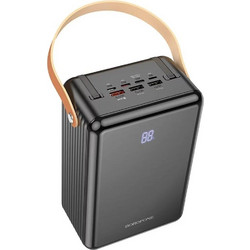Borofone BJ32 Power Bank 80000mAh 22.5W με 3 Θύρες USB-A Quick Charge 3.0 Black