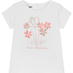iDo Παιδικό T-Shirt Κοντομάνικο Λευκό Σομόν 4B366-0113