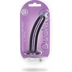 Ouch! Smooth G-Spot Dildo με Βεντούζα 14.5cm Μωβ