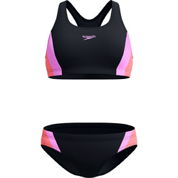 Speedo Αθλητικό Bikini Set Μπουστάκι Μαύρο Ροζ 8-00457215357