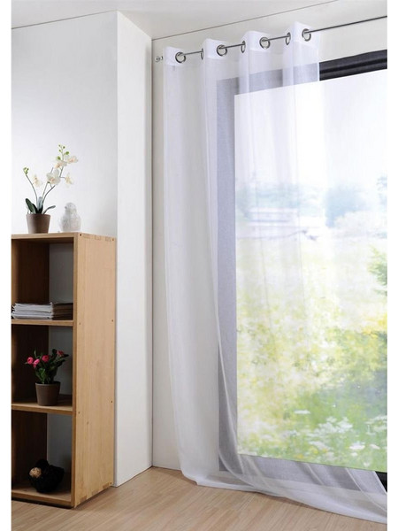 Dymo Κουρτίνα Παραθύρου με Τρουκς 140x280 Monna Λευκή