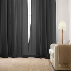 WhiteEgg Κουρτίνα Παραθύρου με Τρέσα 270x280 K0181-5 Black