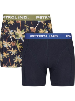 Petrol Industries Ανδρικά Μποξεράκια Σετ 2Pack Navy Μπλε M-1050-BXR201-5178