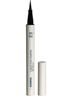 Korres 01 Black Αδιάβροχο Στυλό Eyeliner
