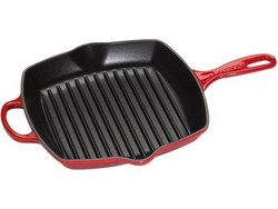 Le Creuset Square Cherry Red Σχαροτήγανο Μαντεμένιο Αντικολλητικό 26x26cm 24147232711