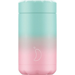 Chilly's Pastel Δοχείο Φαγητού Θερμός Inox 500ml Τιρκουάζ Ροζ